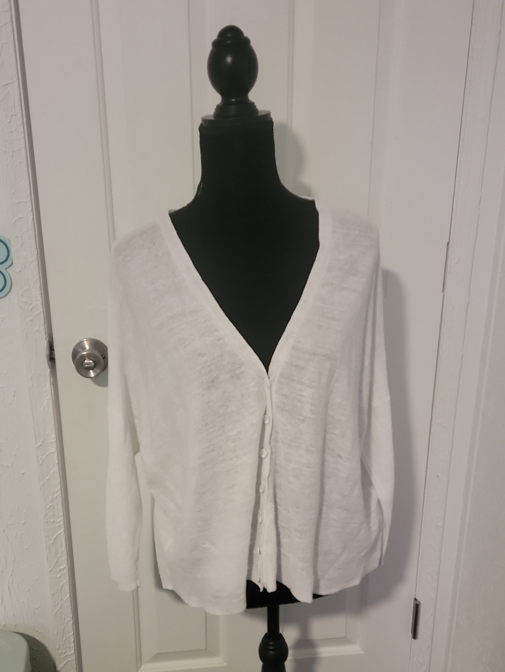 Eileen Fisher 100% Organic Cotton Button Front Cardigan Size XL